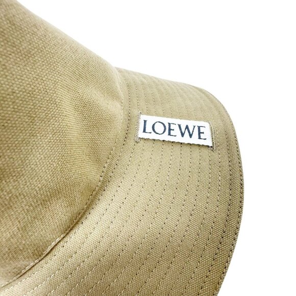 Loewe Fisherman Hat Bucket sand Beige womens Size 57 logo ribbon ties - Picture 7 of 13